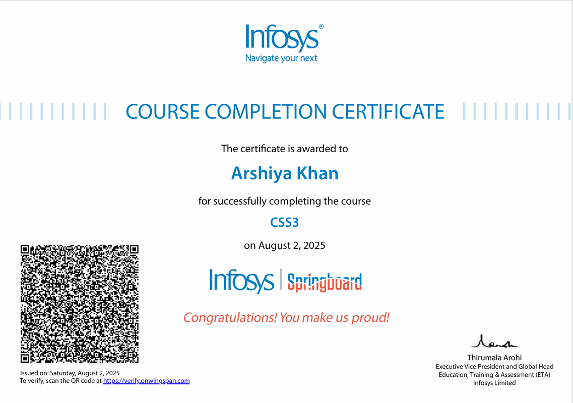 Certificate 3